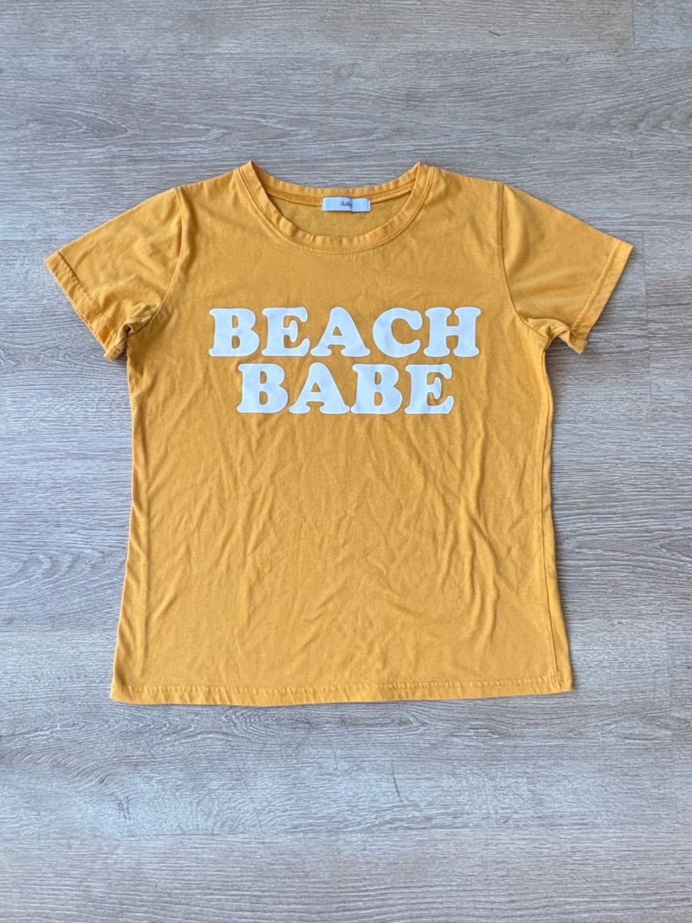 Adika Mustard Yellow 'BEACH BABE' Graphic Tee